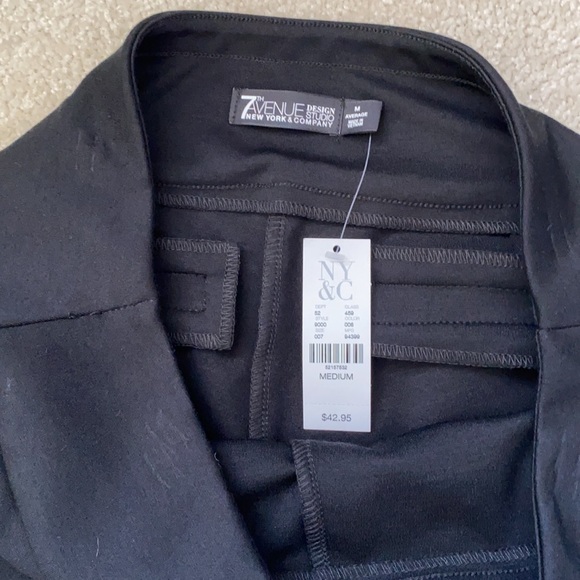 NY&C 7th Ave Design Studio black pants. EXCELLENT CONDITION. Medium average. - Picture 2 of 4
